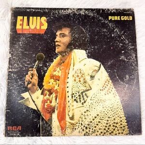 ELVIS PRESLEY Vintage Vinyl Record w/ Cover - Pure Gold 1975 - ANL1-0971(e)